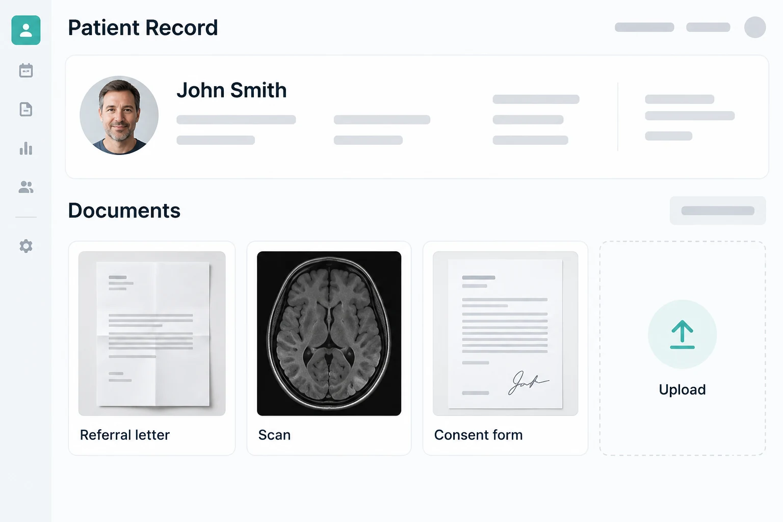 A patient record with its documents